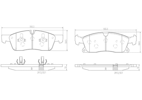 Product of Brembo P50108N Brake Pad - Set Of 4 