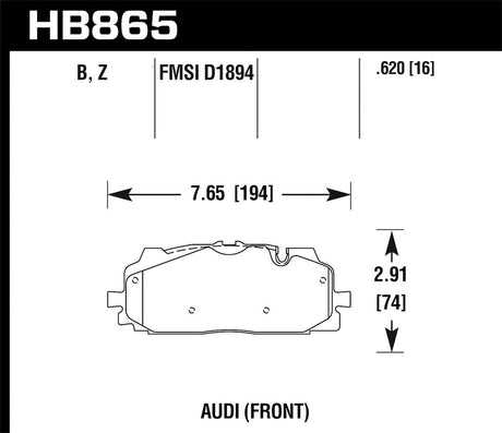 Product of Hawk Performance HB865B.620 Performance/ Street Brake Pad - Set Of 4 
