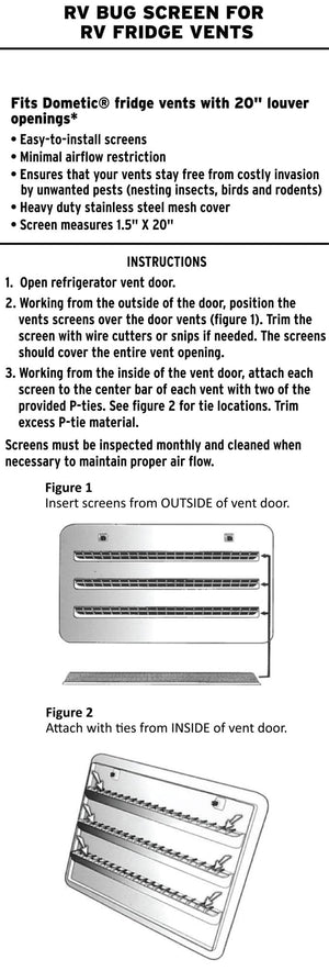 Valterra A10-1311vp Bug Screen - Rv Appliance||a10-1311vp_Info.Jpg||87||v46a101311vp||1609333