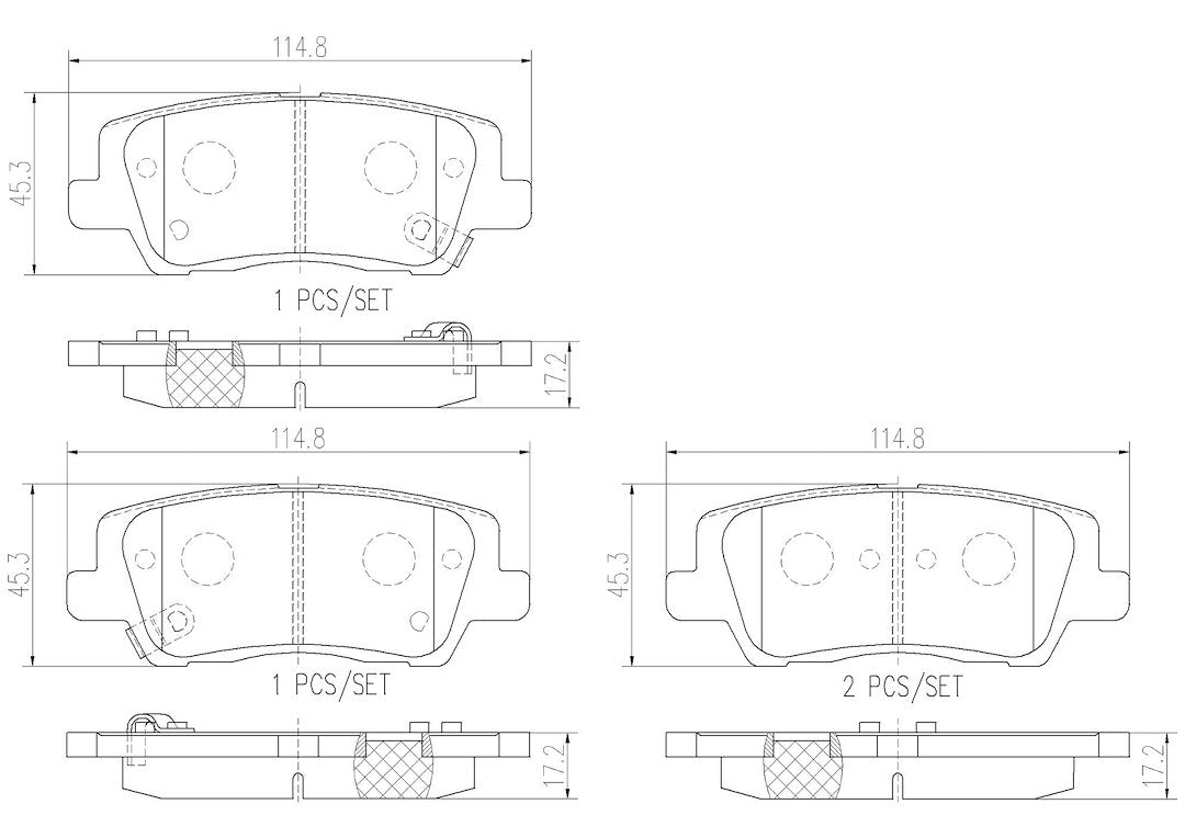 Product of Brembo P09023N Brake Pad - Set Of 4 