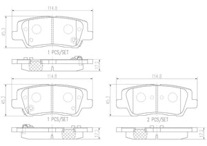 Product of Brembo P09023N Brake Pad - Set Of 4 