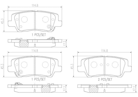 Product of Brembo P09023N Brake Pad - Set Of 4 