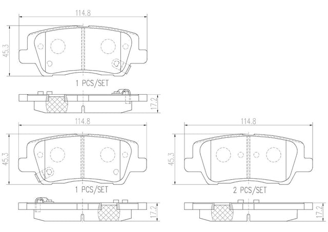 Product of Brembo P09023N Brake Pad - Set Of 4 