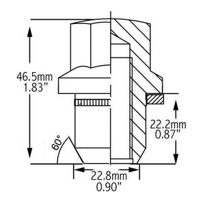 Product of Coyote Wheel Accessories 711148 60 Degree Conical 14x1.5 Lug Nut 
