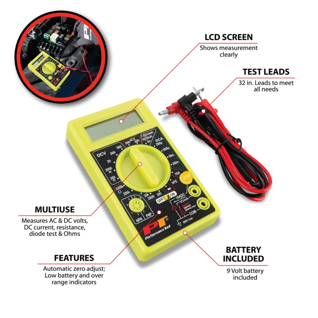 Product of Performance Tool W2974 Electrical Multi-Tester