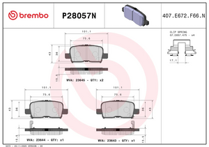Brembo P28057n Brake Pad||p28057n_1.Png||86||brmp28057n||2104578