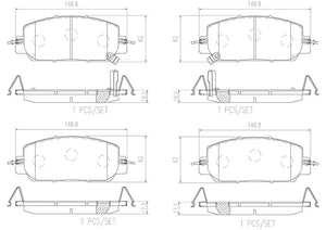 Product of Brembo P28098N Brake Pad - Set Of 4 