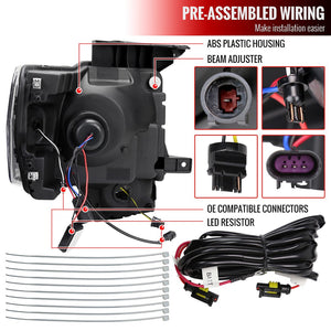 Spec-D Tuning 2lhp-F15009jm-Sq-Rs Headlight Assembly||||87||sdt5009jmsqrs||1918858