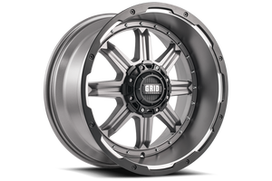 Product of Grid Wheels 18x9 Anthracite Gray With Black Lip Wheel - 8x6.50 Bolt Pattern 