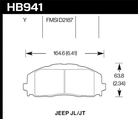 Product of Hawk Performance HB941Y.712 Performance/ Street Brake Pad - Set Of 4 