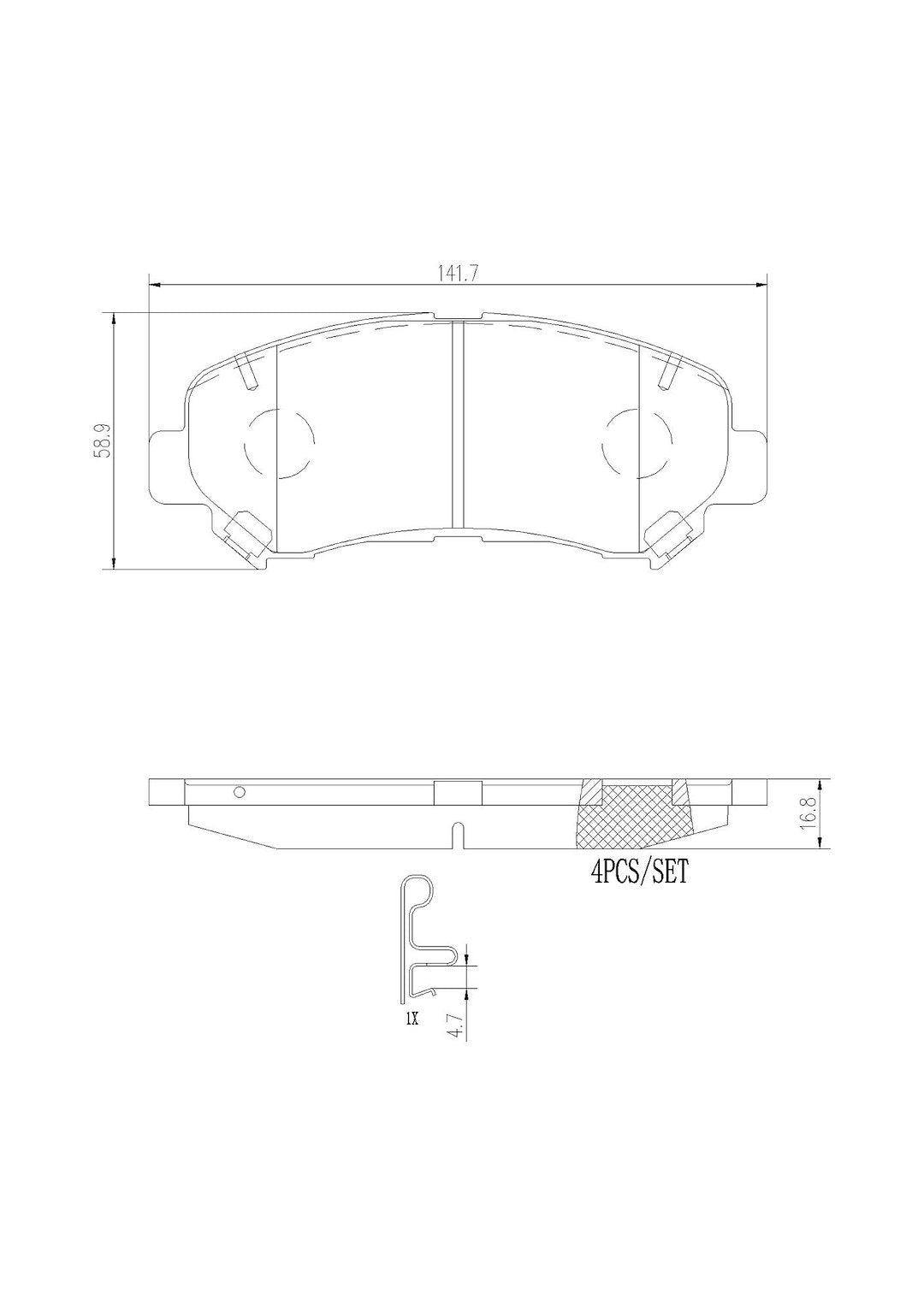 Product of Brembo P79028N Brake Pad - Set Of 4 