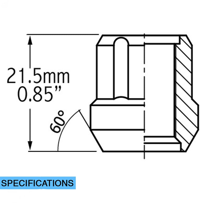 Product of Coyote Wheel Accessories 601545 60 Degree Conical 12x1.5 Lug Nut 