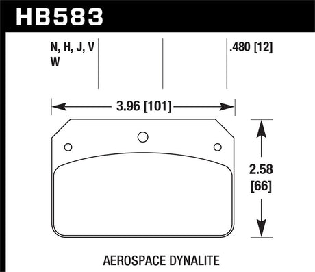 Product of Hawk Performance HB583F.480 Street Brake Pad - Set Of 4 