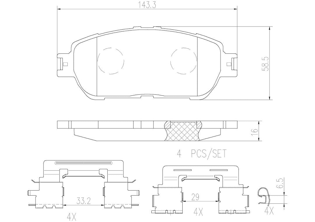 Product of Brembo P83105N Brake Pad - Set Of 4 