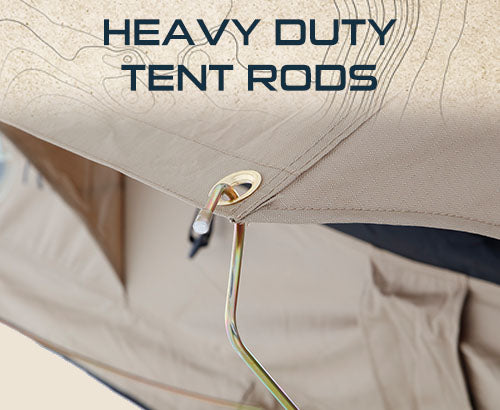 Product of Overland Vehicle Systems 18119933 Vehicle Rooftop Polyester Cotton Canvas Tent Sleeps 3 Adults 