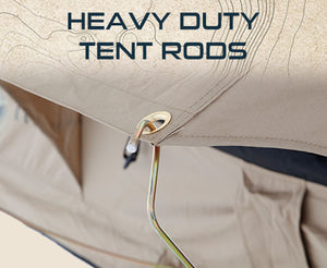 Product of Overland Vehicle Systems 18119933 Vehicle Rooftop Polyester Cotton Canvas Tent Sleeps 3 Adults 