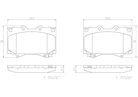 Product of Brembo P83048N Brake Pad - Set Of 4 