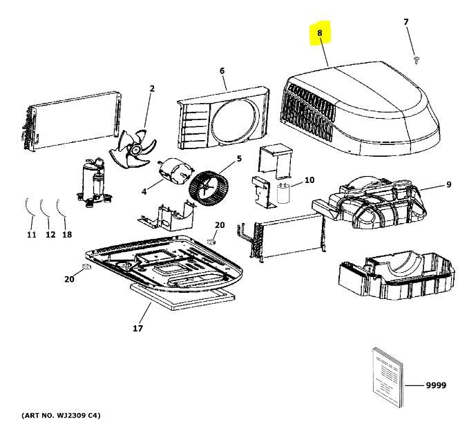 Ge Appliances Rarsb Air Conditioner Ceiling Assembly Shroud||rarsb_1.Jpg||86||geararsb||1744230