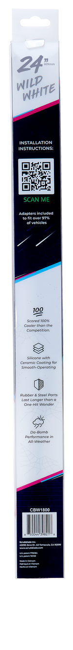 Scrubblade Cbw2400 Windshield Wiper Blade||wild White 24 Back.Png||88||scrcbw2400||1522940