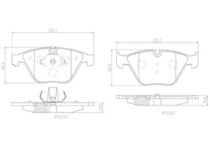 Product of Brembo P06054N Brake Pad - Set Of 4 