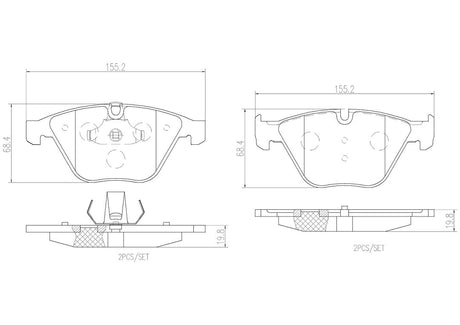 Product of Brembo P06054N Brake Pad - Set Of 4 