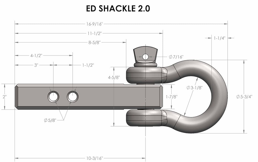 Bulletproof Hitches Ed20shackle D-Ring||2.0 Shackle (2).Jpg||91||bphed20shackl||1436142