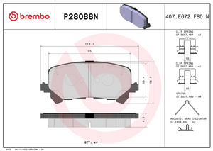 Brembo P28088n Brake Pad||p28088n_1.Png||86||brmp28088n||2104584