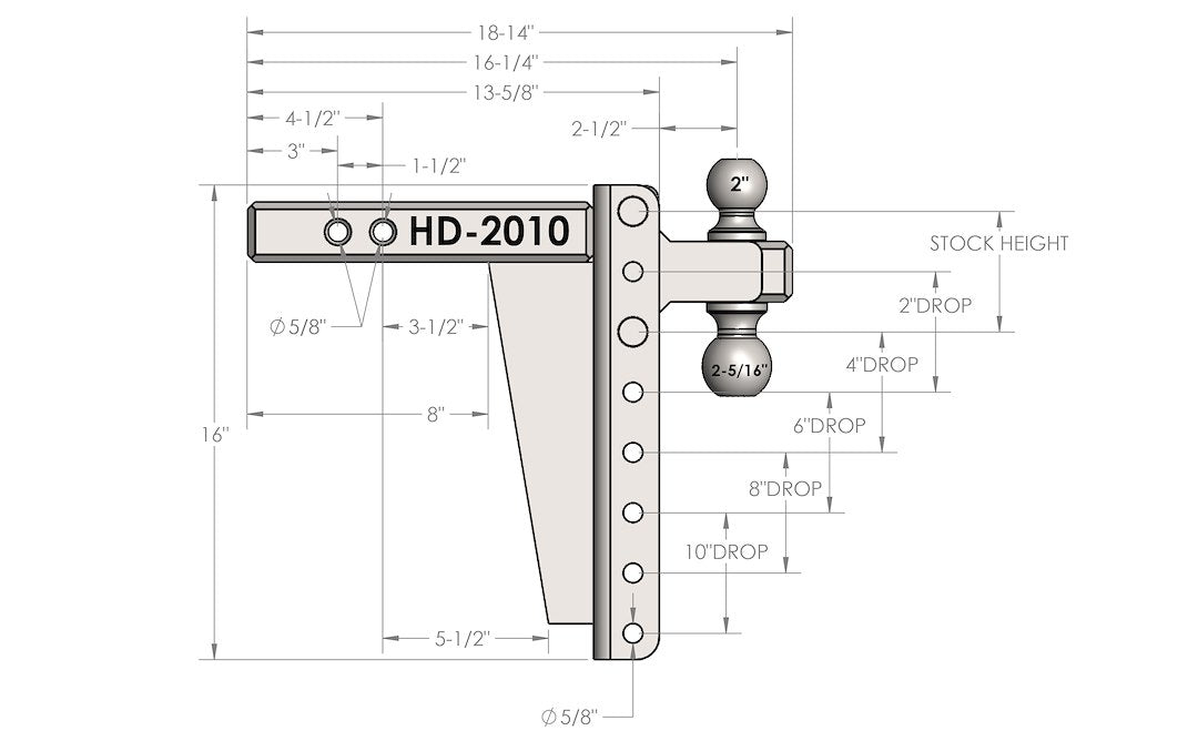 Bulletproof Hitches Hd2010 Trailer Hitch Ball Mount||hd2010 (2).Jpg||86||bphhd2010||1193960