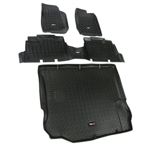 Product of Rugged Ridge All Terrain 12988.04 Black Thermoplastic Floor Liner 