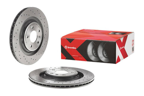 Product of Brembo 09B0401XC02 Xtra Vented Cross Drilled 1 Piece Brake Rotor 