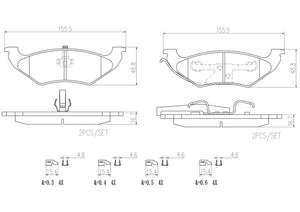 Product of Brembo P11027N Brake Pad - Set Of 4 