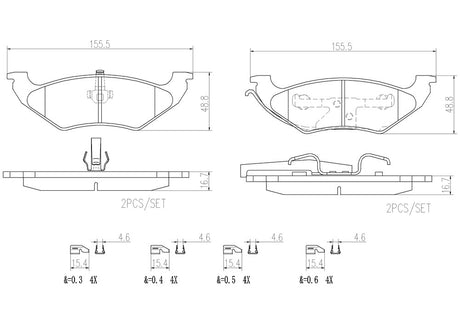 Product of Brembo P11027N Brake Pad - Set Of 4 