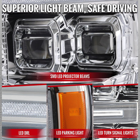 Spec-D Tuning 2lhe-F15021h-Sq-Rs Headlight Assembly||2lhe-F15021h-Sq-Rs_3.Jpg||88||sdt15021hsqrs||2219446