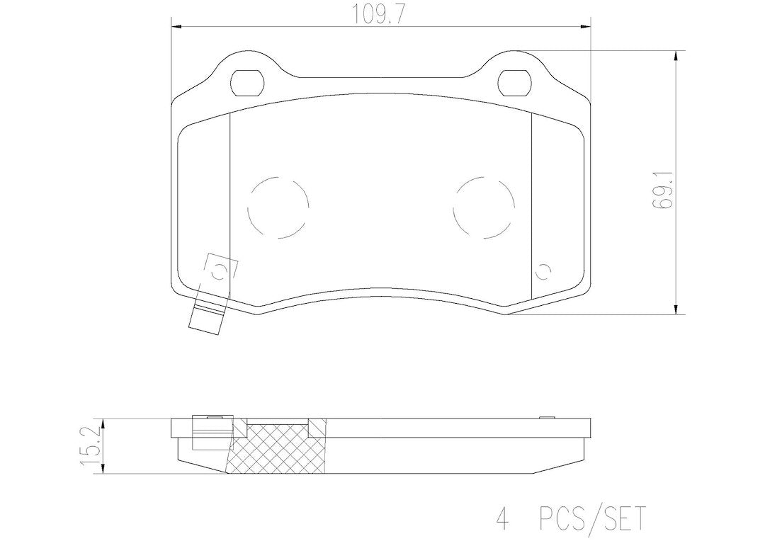 Product of Brembo P11024N Brake Pad - Set Of 4 