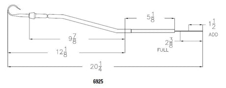 Mr. Gasket 6925 Oil Dipstick||6925_Dims.Jpg||86||g126925||2250348