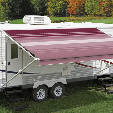 Product of Carefree RV JU208B00 Red/ Purple RV Patio Vinyl Awning Fabric 