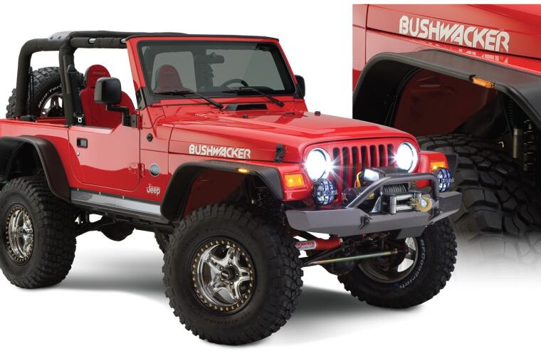 Product of Bushwacker 10920-07 Non-Exposed Fasteners Black Fender Flare - Set Of 4 