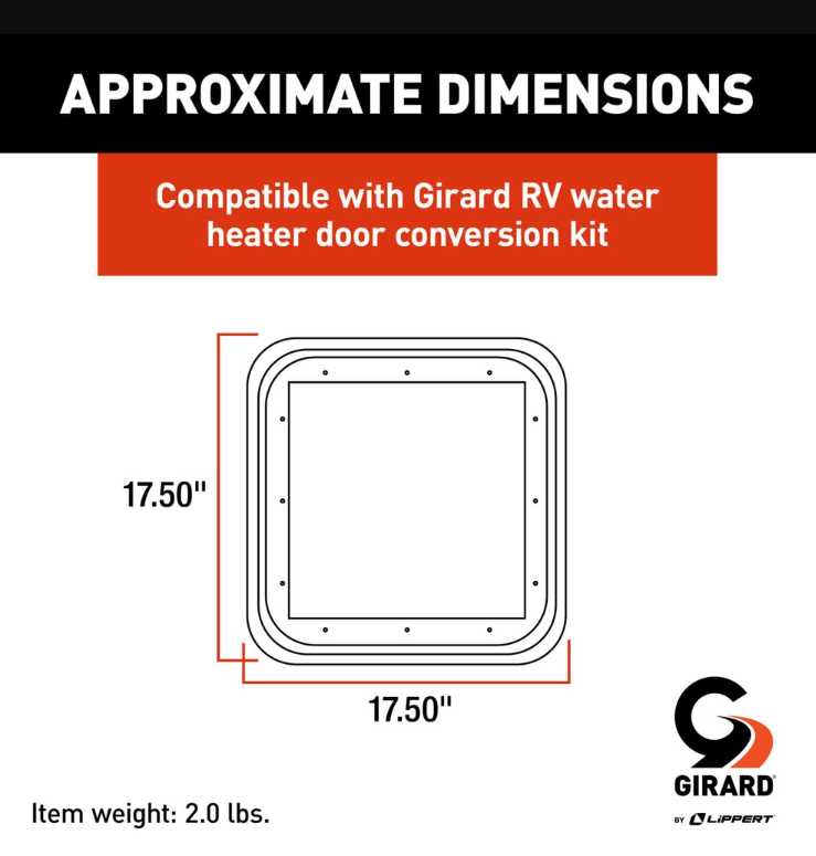 Lippert Components 2022107546 Water Heater Access Door Frame||2022107546_1.Png||86||m6v2022107546||1774336