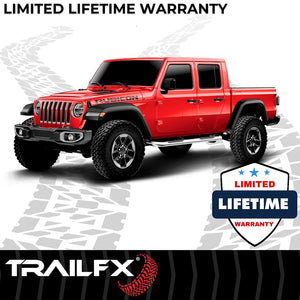 Product of TrailFX A0063S TFX Round Tube Side Steps Nerf Bar With Surface Steps 