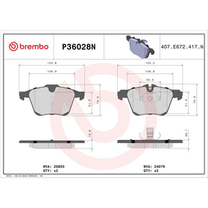 Brembo P36028n Brake Pad||p36028n_Drw.Jpg||91||brmp36028n||1753097