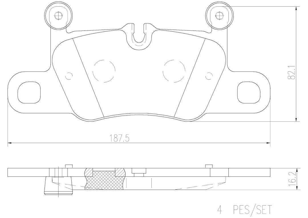 Product of Brembo P65031N Brake Pad - Set Of 4 