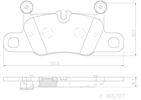 Product of Brembo P65031N Brake Pad - Set Of 4 
