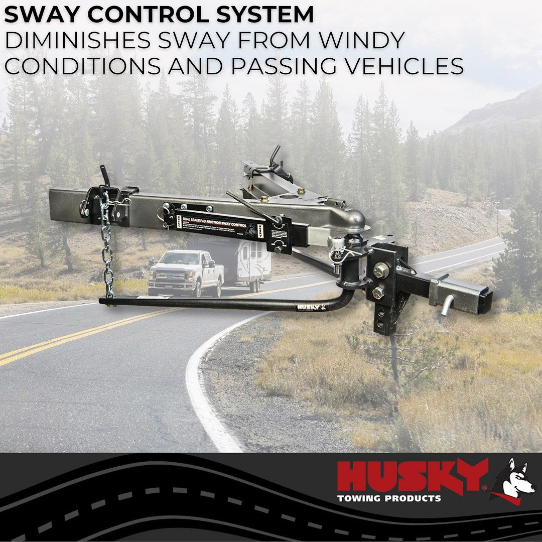 Product of Husky Towing 31995 6000 Pound Round Bar Weight Distribution Hitch 