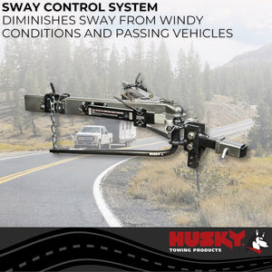 Product of Husky Towing 31995 6000 Pound Round Bar Weight Distribution Hitch 
