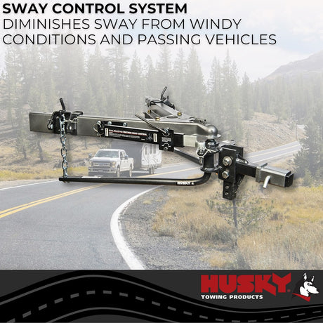 Product of Husky Towing 31995 6000 Pound Round Bar Weight Distribution Hitch 