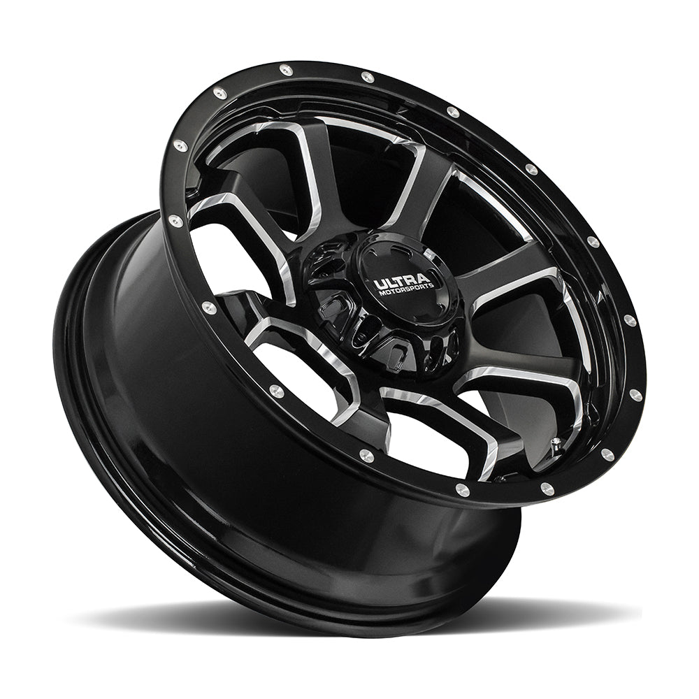 Product of Ultra Wheel 20x9 Black With Milled Accents Wheel - 5x5.00 Bolt Pattern 