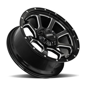Product of Ultra Wheel 20x9 Black With Milled Accents Wheel - 5x5.00 Bolt Pattern 