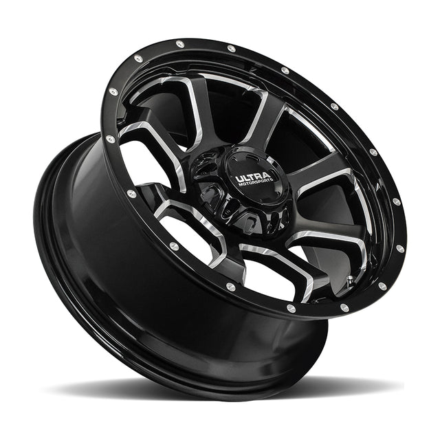 Product of Ultra Wheel 20x9 Black With Milled Accents Wheel - 5x5.00 Bolt Pattern 