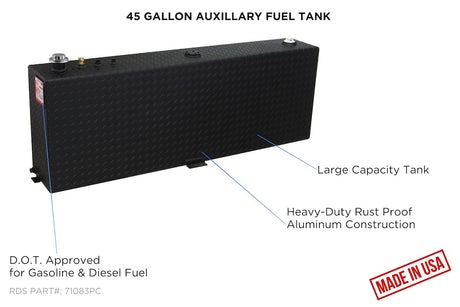 Product of RDS Tanks 71083PC Diesel/ Gasoline Liquid Transfer Tank 45 Gallon Rectangular 