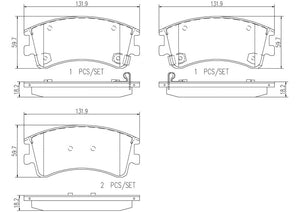Product of Brembo P49032N Brake Pad - Set Of 4 